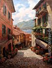 Lake Como Italian Village by Paul Guy Gantner by Unknown Artist